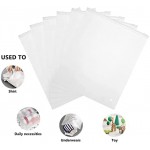  ENPOINT Apparel Zip Bags, 100 Pcs 12x14 inch Plastic Packing  Bags for Clothes Selling, Frosted Zipper Poly Bags for Packaging T Shirt,  Jeans, Jacket, 3 Mil Thick with Vent Holes 