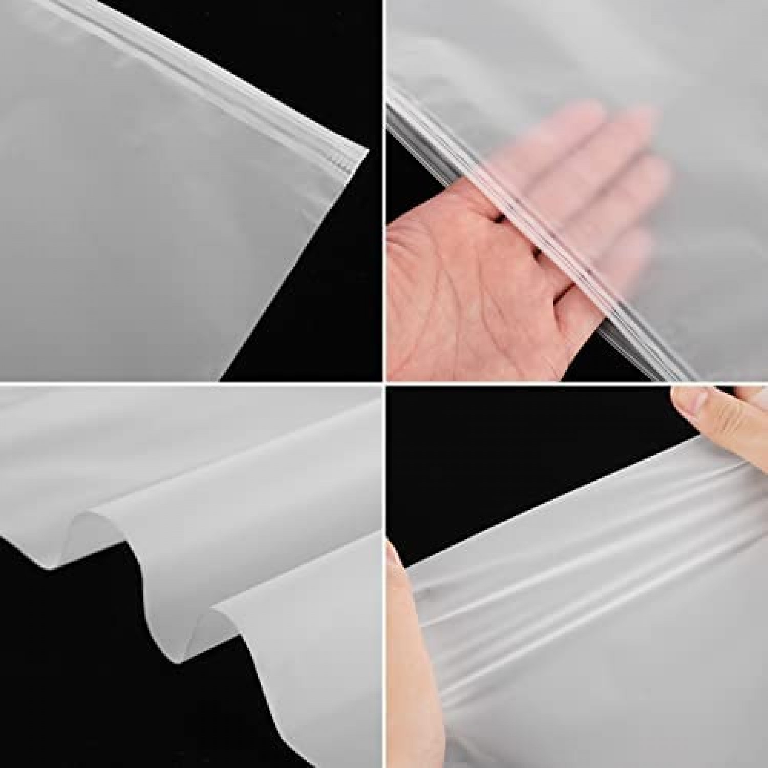 Frosted Zipper Plastic Bags for Clothes, 100 Pcs 10x13 Inch Reclosable Zip  Slider Bags for Packaging T-Shirt, Pants, Document, Sweaters & Shipping, 3  Mil with Vent Holes - Yahoo Shopping